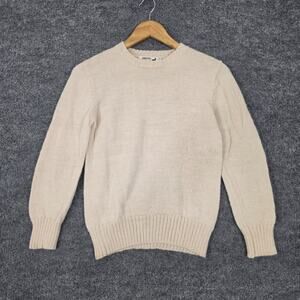 Industry Of All Nations Sweater Womens XS Undyed Alpaca Wool Crewneck Minimalist
